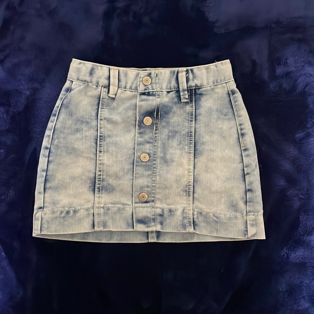 Girls Bleached Style Jean Skort Size 6
